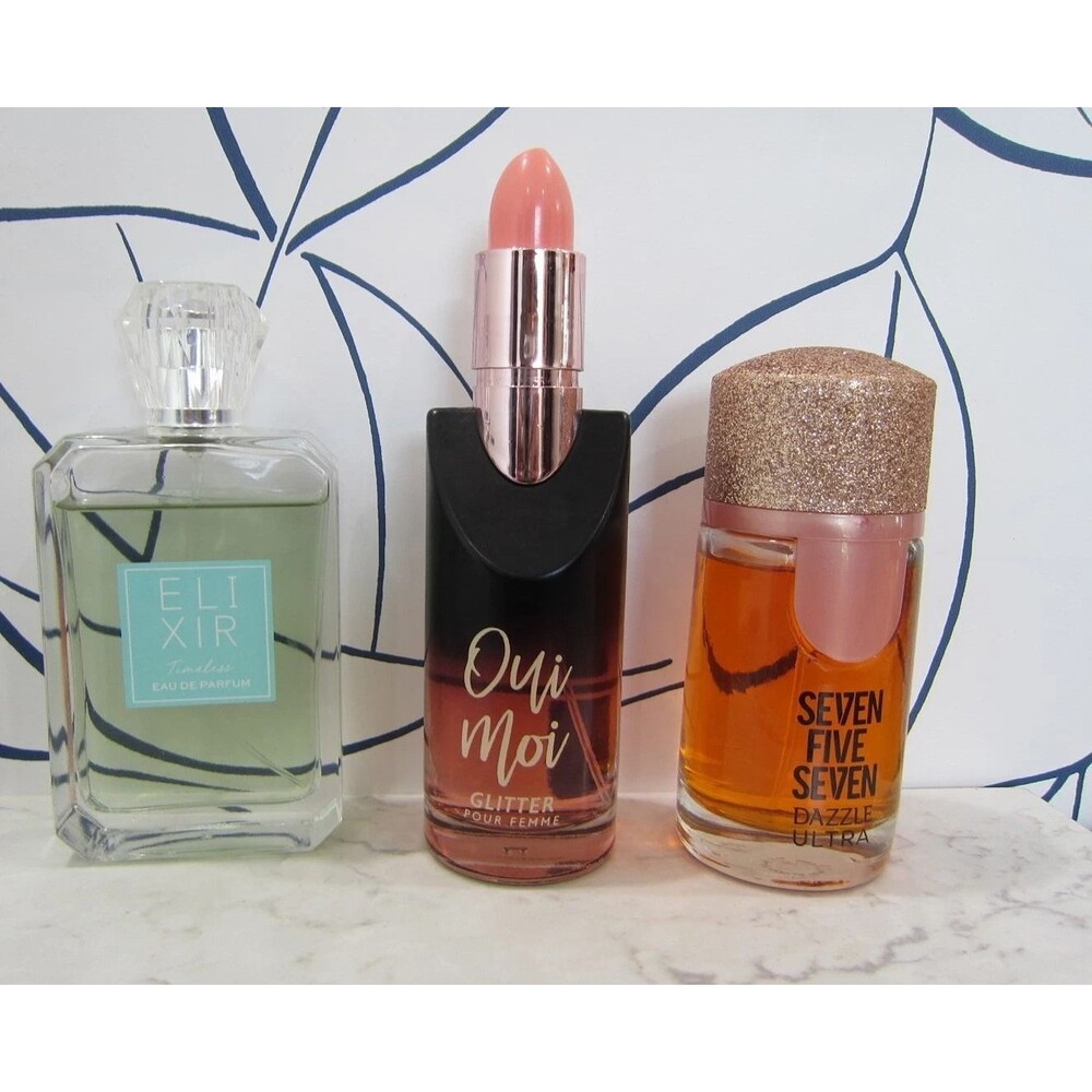 Perfume Bundle of 3 Elixir Timeless, Seven Five Seven Dazzle, Oui Moi Glitter